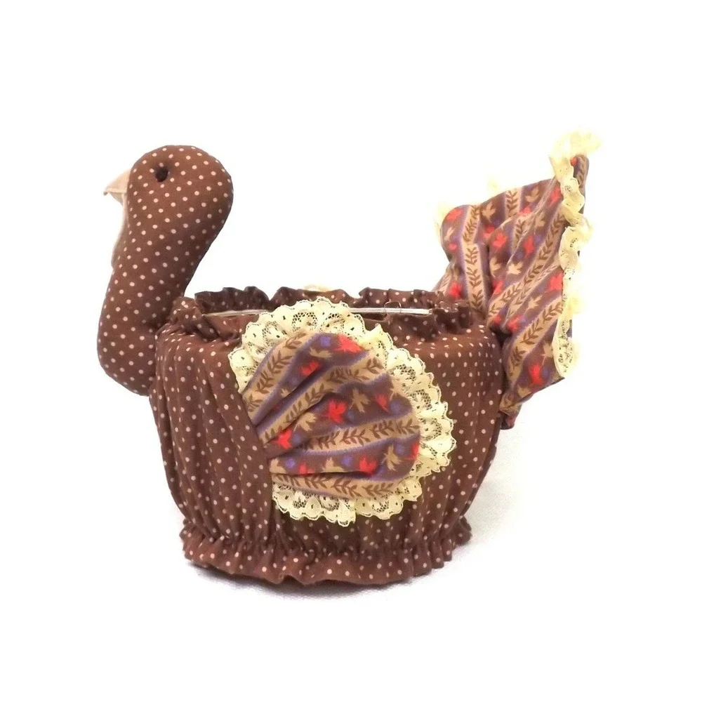 Avon Turkey Bowl Cover Basket Thanksgiving Table Vintage Gift Cottage Decor